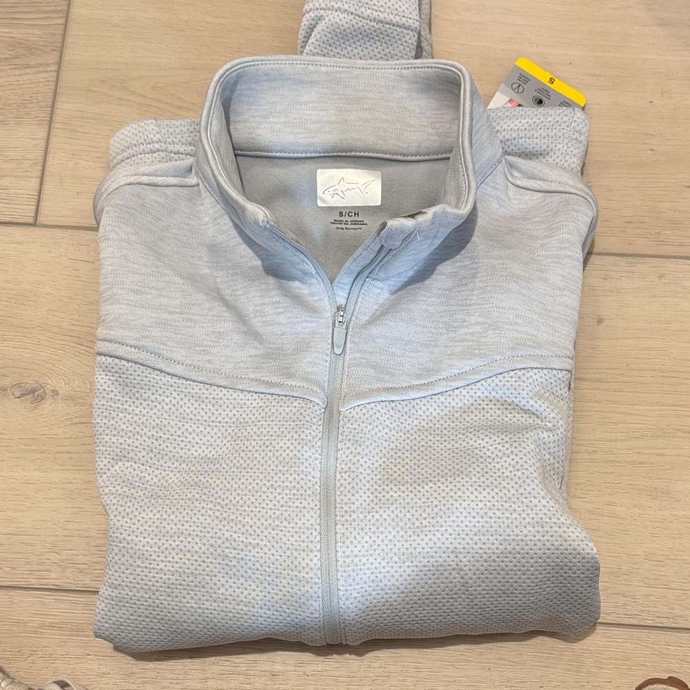 Greg Norman Collection Heather Gray Zip-Up Sweater